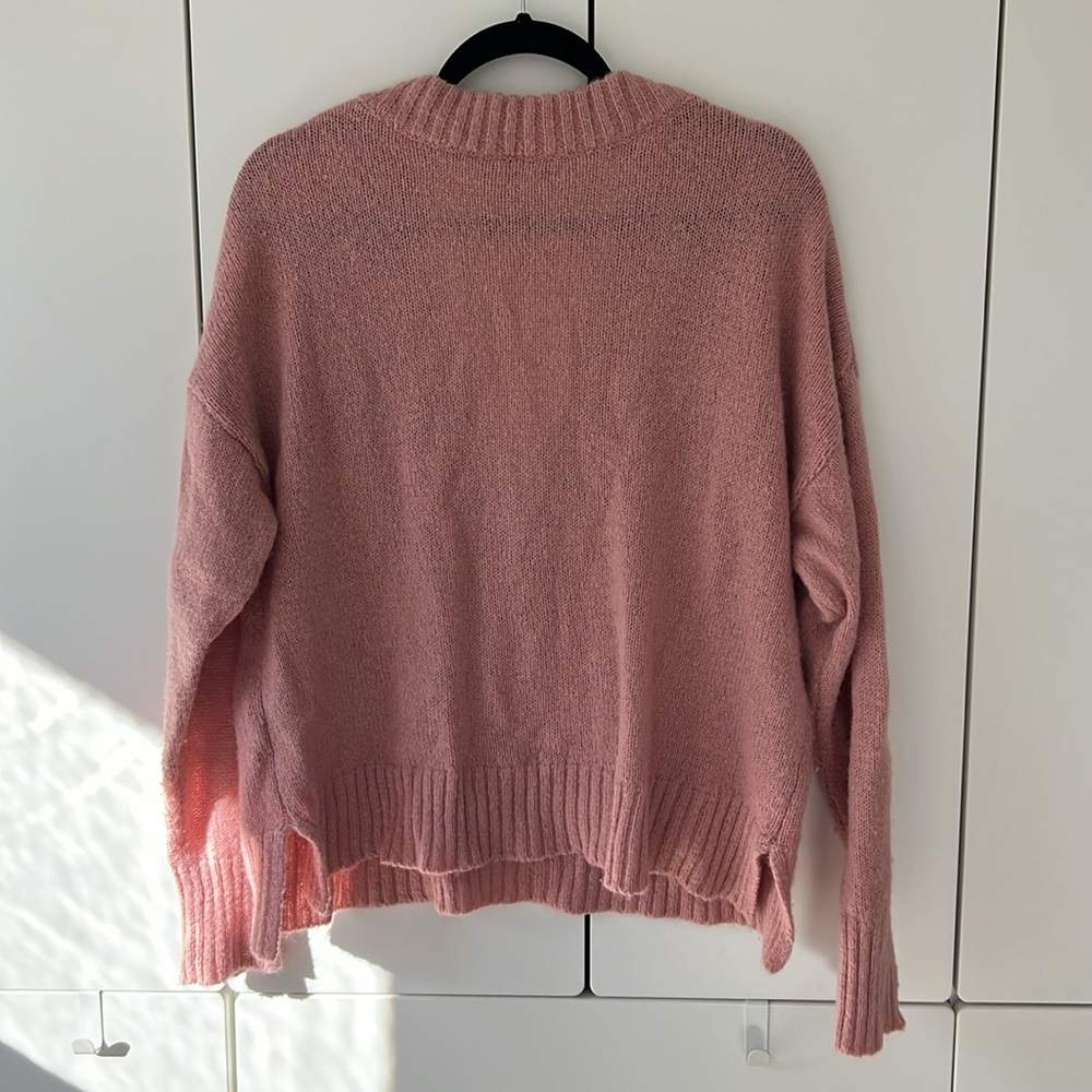 Bar III 25% Wool Pink V-Neck Sweater Size XL - Picture 3 of 7